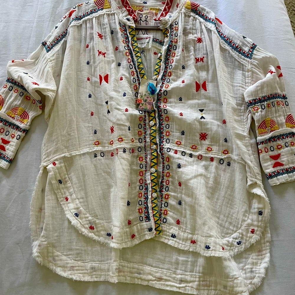 Johnny Was Gauze Shirt
